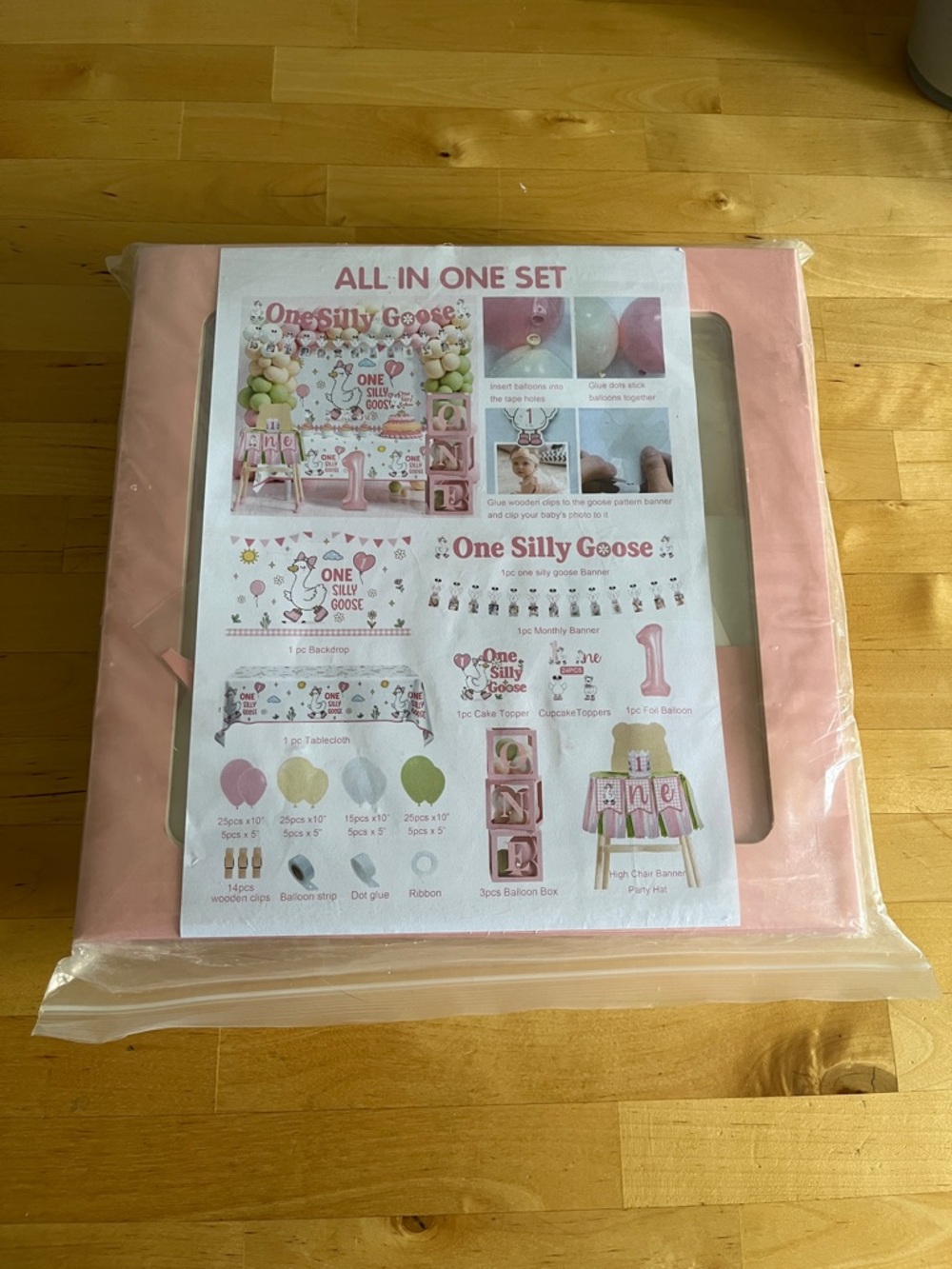 One Silly Goose 1st Birthday  Party All in One Decor Set